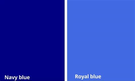 compare royal blue and navy.